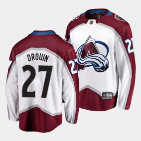 Colorado Avalanche Jonathan Drouin Away White Breakaway Player Jersey Men's