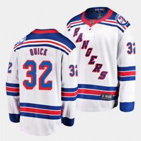 New York Rangers Jonathan Quick Away White Breakaway Player Jersey Men's