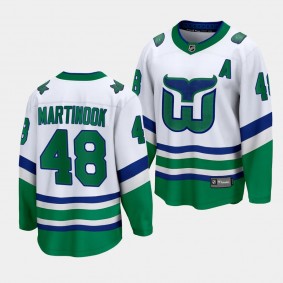 Carolina Hurricanes Jordan Martinook Whalers White Premier Breakaway Jersey Men's