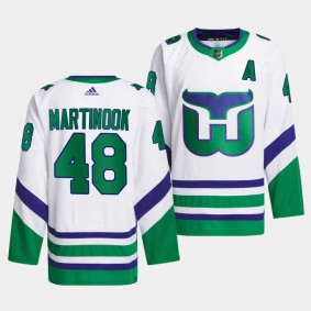 Jordan Martinook Carolina Hurricanes Whalers White #48 Primegreen Jersey Men's