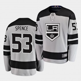 Jordan Spence #53 Kings Alternate Black Breakaway Player Jersey