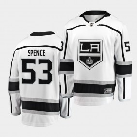 Jordan Spence #53 Kings Away White Breakaway Player Jersey