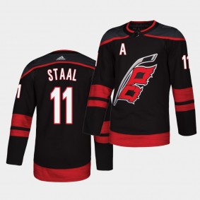 Jordan Staal #11 Hurricanes 2018 Alternate Authentic Black Jersey