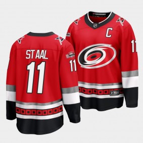 Carolina Hurricanes #11 Jordan Staal 25th Anniversary Red Premier Jersey