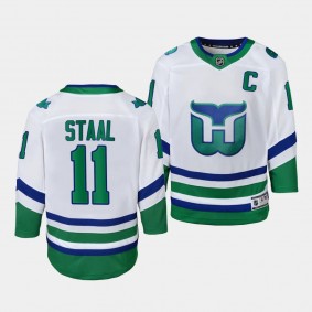 Carolina Hurricanes #11 Jordan Staal Whalers Replica White Youth Jersey