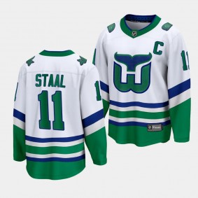 Carolina Hurricanes Jordan Staal Whalers White Premier Breakaway Jersey Men's