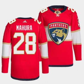 Florida Panthers Home Josh Mahura #28 Red Jersey Authentic