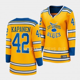 Kasperi Kapanen St. Louis Blues 2022 Special Edition 2.0 Women Breakaway Player 42 Jersey Retro