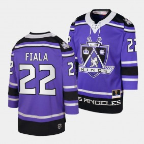 Kevin Fiala Los Angeles Kings 2002 Blue Line Player Purple #22 Jersey