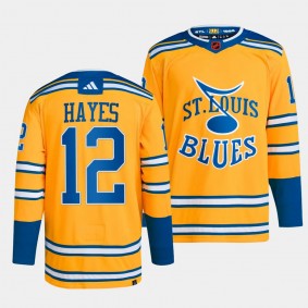 Kevin Hayes St. Louis Blues Reverse Retro 2.0 Yellow #12 Primegreen Authentic Pro Jersey Men's