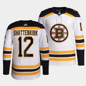 Kevin Shattenkirk Boston Bruins Away White #12 Authentic Pro Primegreen Jersey Men's