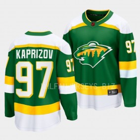 Minnesota Wild Kirill Kaprizov Special Edition 2.0 2022 Green Breakaway Retro Jersey Men's