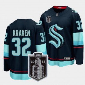 Seattle Kraken 2023 Stanley Cup Playoffs Blue Home Jersey Men's