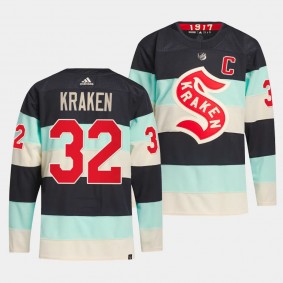 Seattle Kraken 2024 NHL Winter Classic #32 Blue Primegreen Jersey Men's