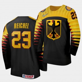 Germany Lukas Reichel 2020 IIHF World Junior Ice Hockey Black Away Jersey