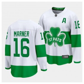 2024 St. Patricks Alternate Mitch Marner Toronto Maple Leafs #16 White Premier Jersey