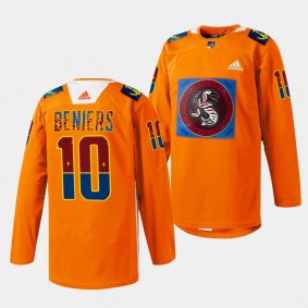 Indigenous Peoples Night Matty Beniers Seattle Kraken Orange #10 Special Jersey 2023