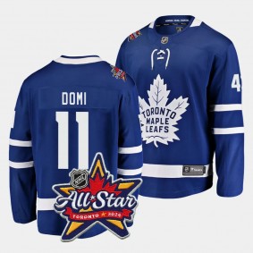 2024 NHL All-Star Patch Max Domi Jersey Toronto Maple Leafs Royal #11 Home Men's