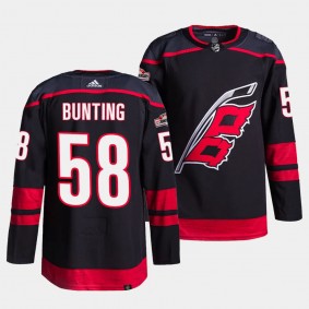 Carolina Hurricanes Authentic Pro Michael Bunting #58 Black Jersey Alternate