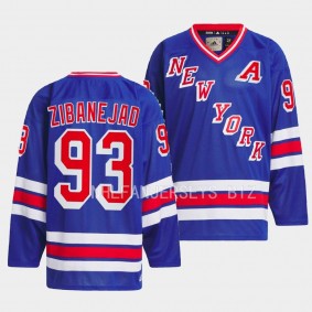 Mika Zibanejad New York Rangers Team Classics Royal #93 Jersey 1979 Hockey