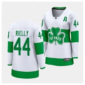 Toronto Maple Leafs Morgan Rielly 2024 St. Patricks Alternate Premier Women White Jersey Breakaway Player