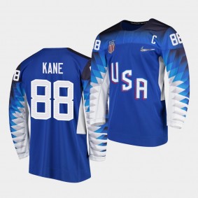 Patrick Kane #88 IIHF World Championship Jersey Blue