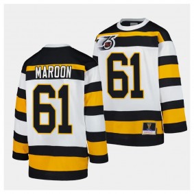 Patrick Maroon Boston Bruins Blue Line 1991 Throwback White #61 Jersey Mitchell Ness