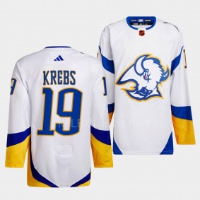 Reverse Retro 2.0 Buffalo Sabres Peyton Krebs #19 White Authentic Primegreen Jersey 2022