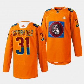 Indigenous Peoples Night Philipp Grubauer Seattle Kraken Orange #31 Special Jersey 2023