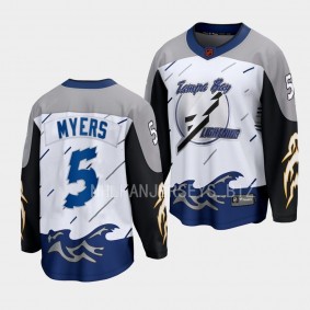 Tampa Bay Lightning Philippe Myers Special Edition 2.0 2022 White Breakaway Retro Jersey Men's