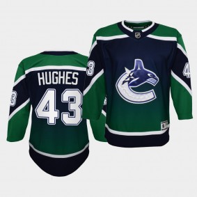 Quinn Hughes Youth Jersey Canucks 2021 Reverse Retro Green Authentic Jersey