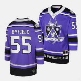 Quinton Byfield Los Angeles Kings 2002 Blue Line Player Purple #55 Jersey