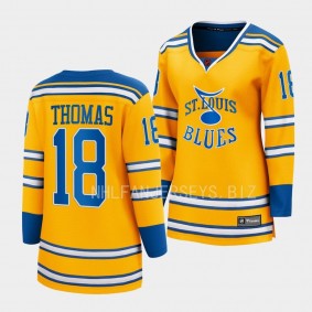 St. Louis Blues 2022 Special Edition 2.0 Robert Thomas #18 Women Yellow Jersey Breakaway