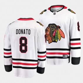 Chicago Blackhawks Ryan Donato Away White Breakaway Player Jersey Men's