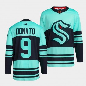 Seattle Kraken 2022 Reverse Retro 2.0 Ryan Donato #9 Ice Blue Jersey Authentic Primegreen