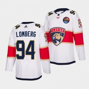 2023 All-Star Patch Ryan Lomberg Florida Panthers White #94 Away Authentic Jersey