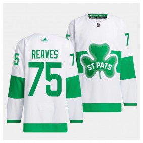 Toronto Maple Leafs 2024 St. Patricks Alternate Ryan Reaves #75 White Primegreen Authentic Jersey Men's