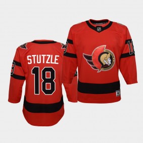 Tim Stutzle Ottawa Senators 2021 Reverse Retro Red Special Edition youth Jersey