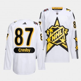 Pittsburgh Penguins drew house Sidney Crosby #87 White Jersey 2024 NHL All-Star Game