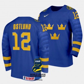 Noah Ostlund 2024 IIHF World Junior Championship Sweden #12 White Jersey Men