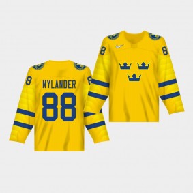 William Nylander Sweden Team 2019 IIHF World Championship Replica Yellow Jersey