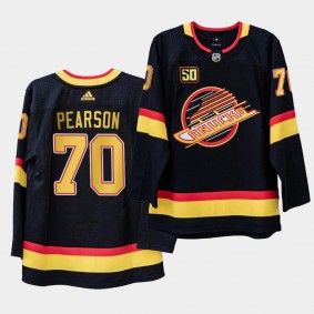 Tanner Pearson Canucks #70 50th Anniversary Skate Jersey Black