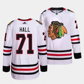 Taylor Hall Chicago Blackhawks Away White #71 Primegreen Authentic Pro Jersey Men's