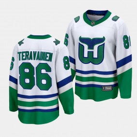 Carolina Hurricanes Teuvo Teravainen Whalers White Premier Breakaway Jersey Men's