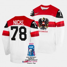 Australia 2023 IIHF World Championship Thimo Nickl #78 White Jersey Home