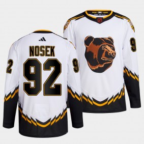 Tomas Nosek Boston Bruins 2022 Reverse Retro 2.0 White #92 Authentic Primegreen Jersey Men's