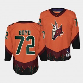 Arizona Coyotes Travis Boyd 2022 Special Edition 2.0 Orange #72 Youth Jersey Retro