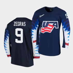 Trevor Zegras 2020 IIHF World Junior Championship #9 Black Jersey