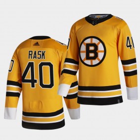 Boston Bruins 2021 Reverse Retro Tuukka Rask Gold Authentic Jersey