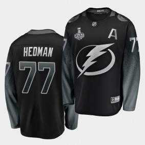 Tampa Bay Lightning Victor Hedman 2020 Stanley Cup Final Bound Alternate Black Jersey